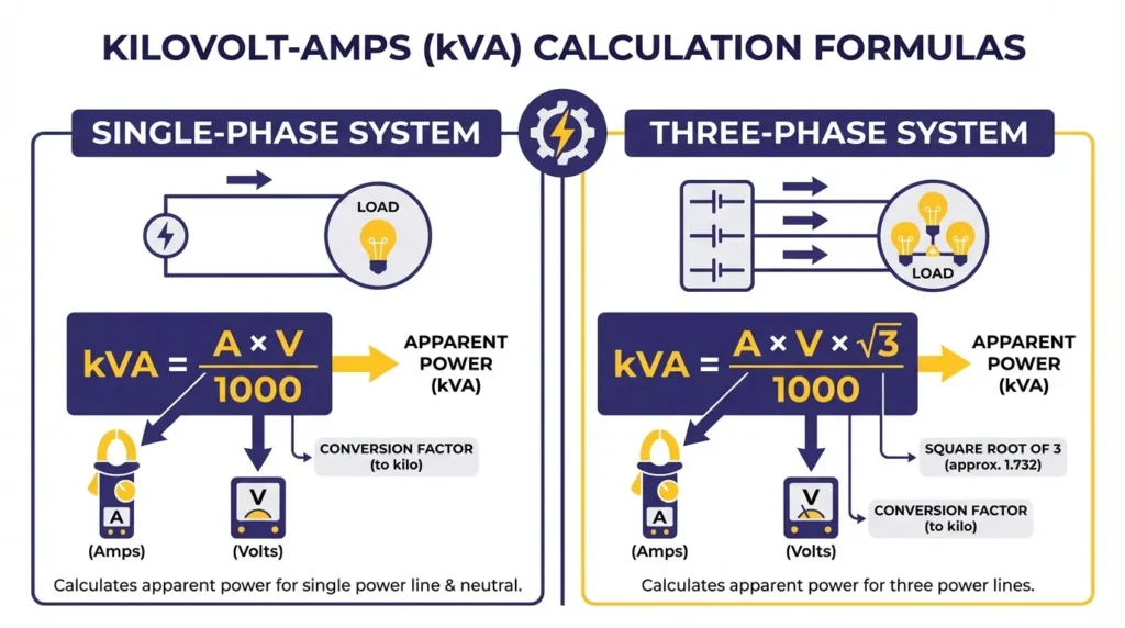 convert amp to kva calculator