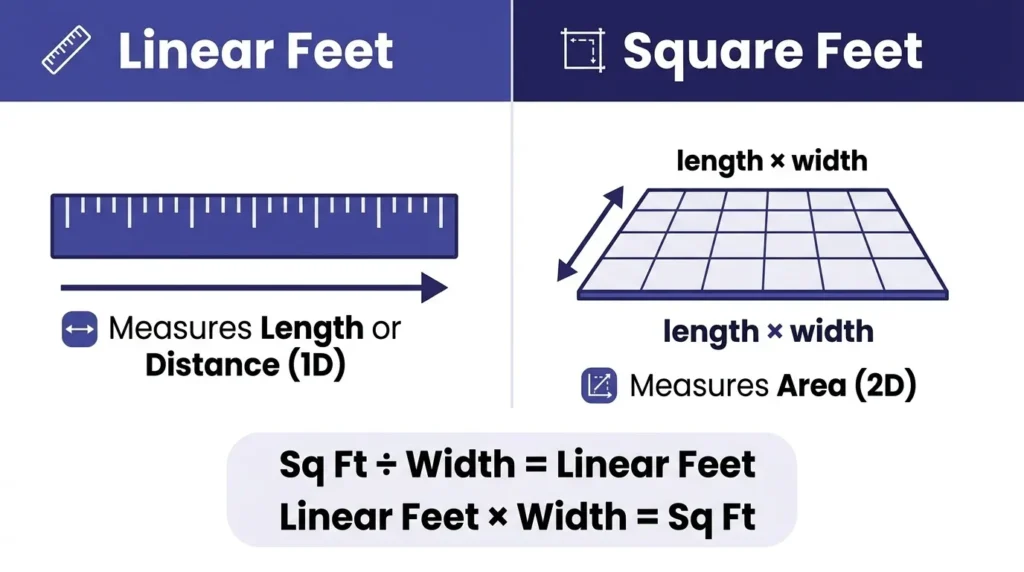 linear feet to sq ft calculator
