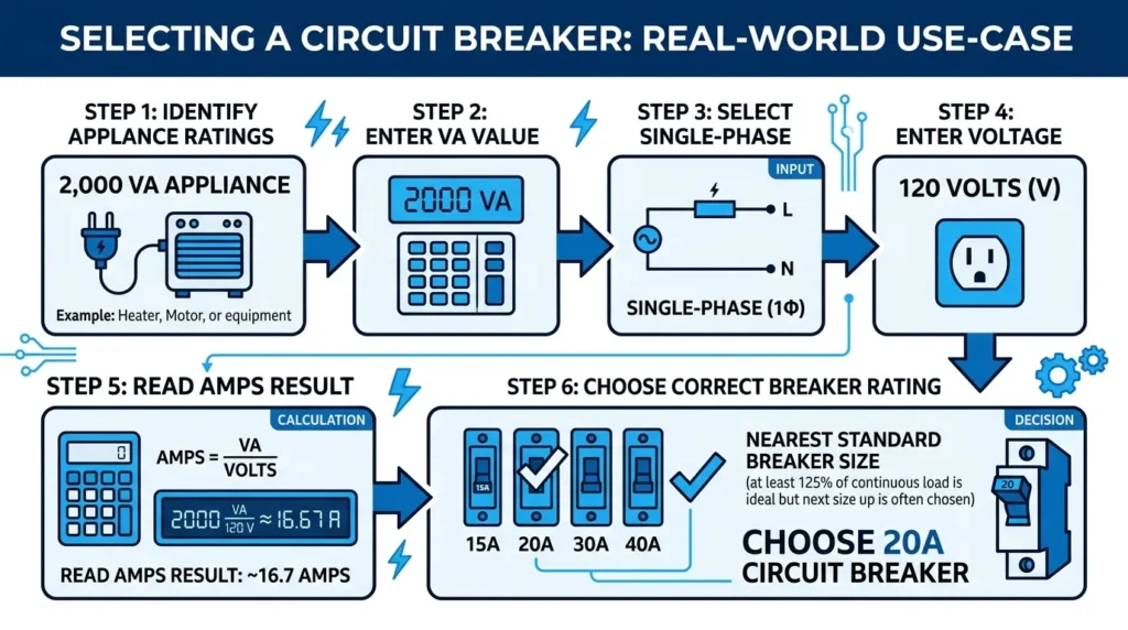 va to amps calculator drwaing