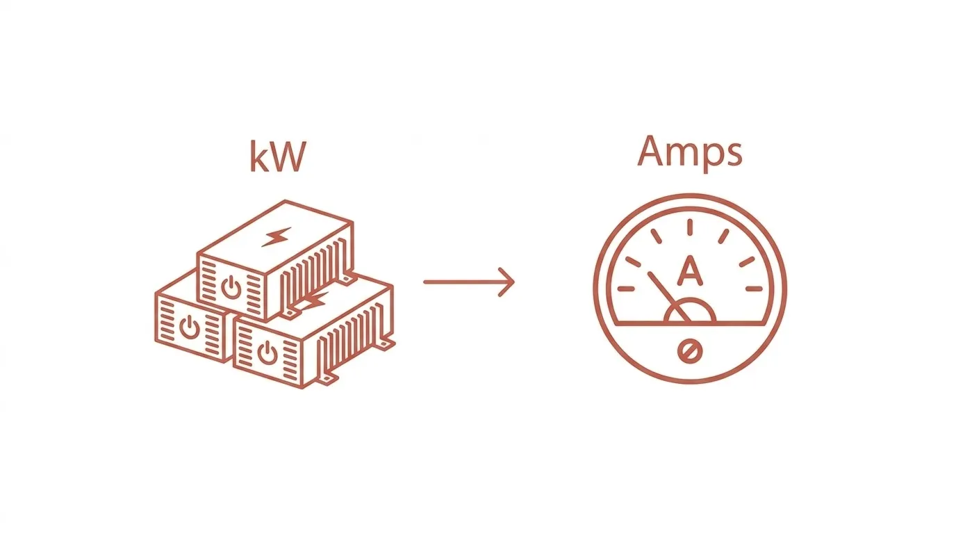 kw to amps calculator