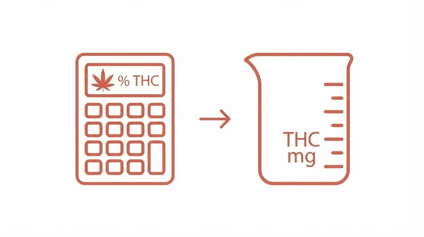 percentage to thc mg calculator