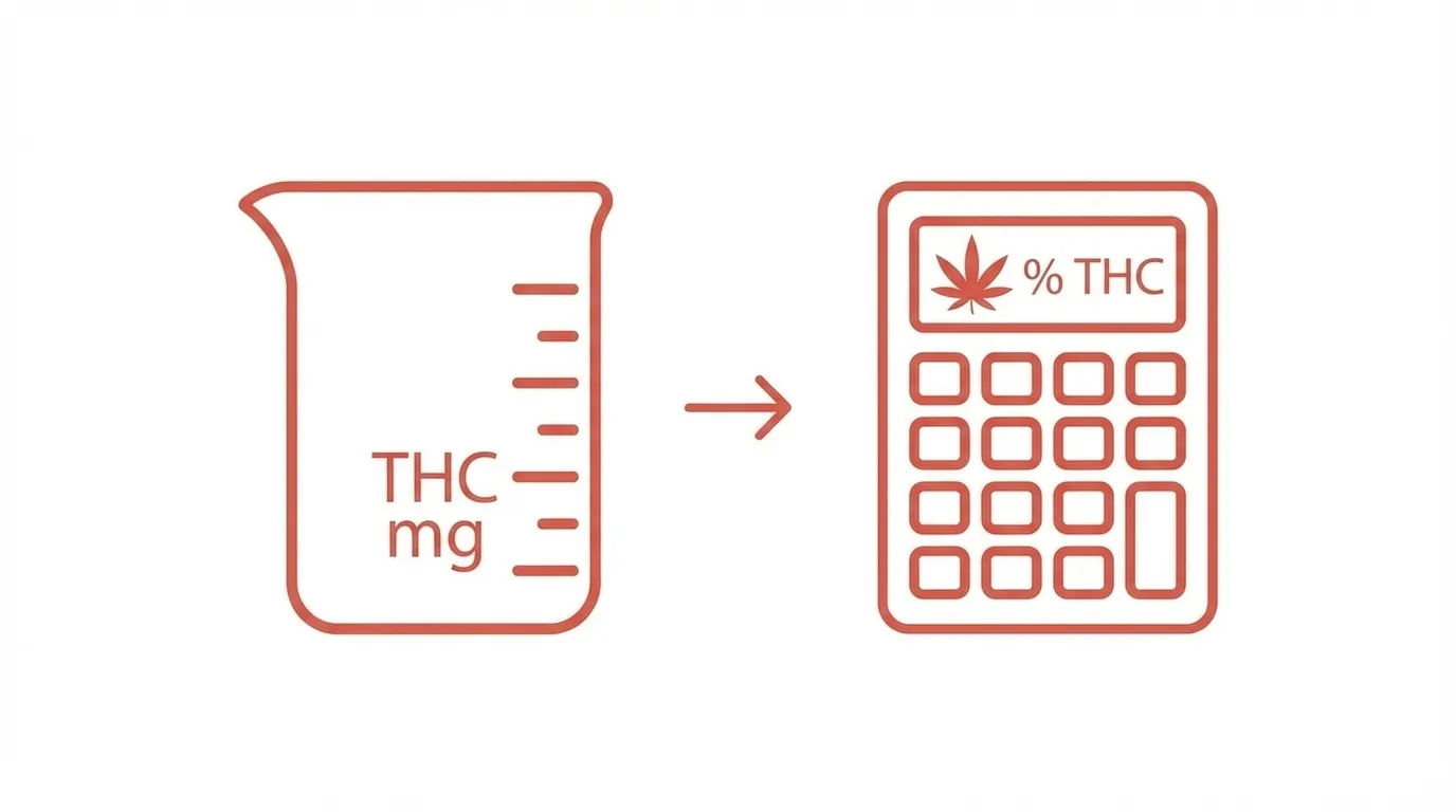 thc mg to percentage calculator
